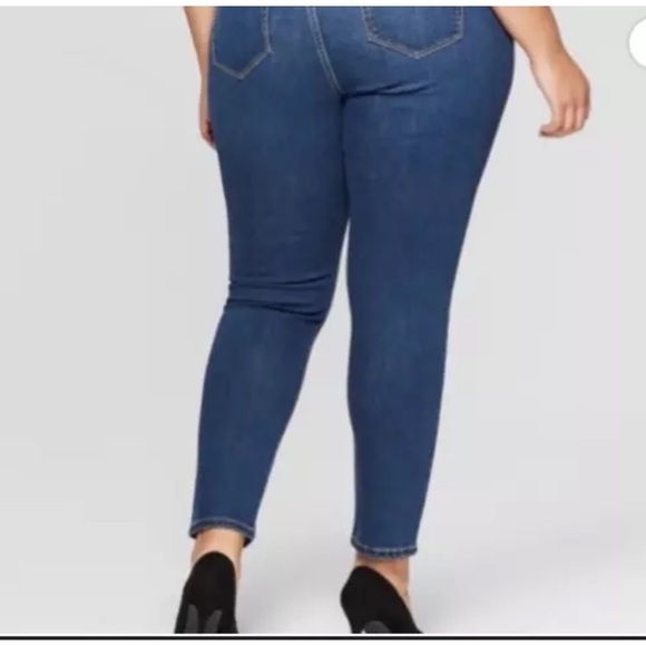 Womens AVA & VIV Medium Wash Skinny Stretch Blue Jeans 26W /R Inseam 30 - Picture 3 of 9